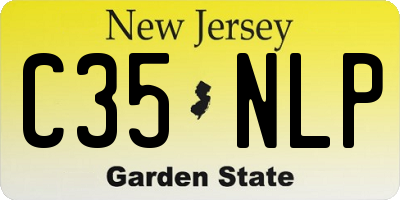NJ license plate C35NLP