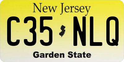NJ license plate C35NLQ