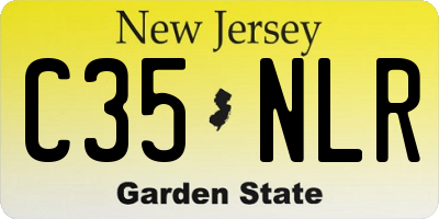 NJ license plate C35NLR