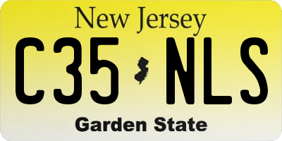 NJ license plate C35NLS