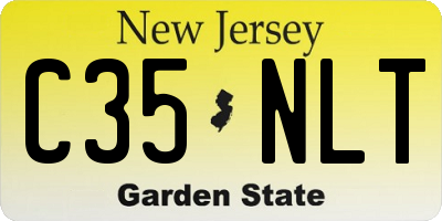 NJ license plate C35NLT