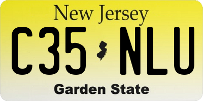NJ license plate C35NLU