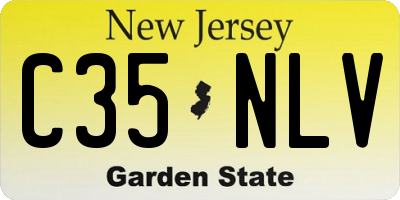 NJ license plate C35NLV