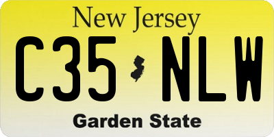 NJ license plate C35NLW