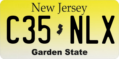 NJ license plate C35NLX
