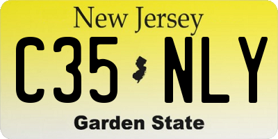 NJ license plate C35NLY