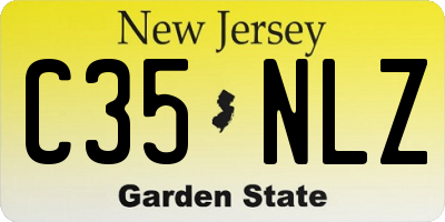 NJ license plate C35NLZ