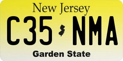 NJ license plate C35NMA