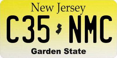 NJ license plate C35NMC