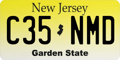 NJ license plate C35NMD