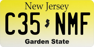 NJ license plate C35NMF
