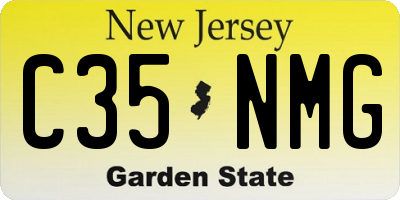 NJ license plate C35NMG