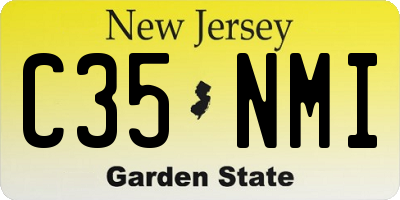 NJ license plate C35NMI