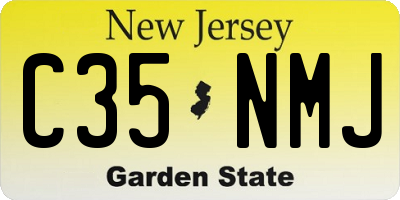 NJ license plate C35NMJ