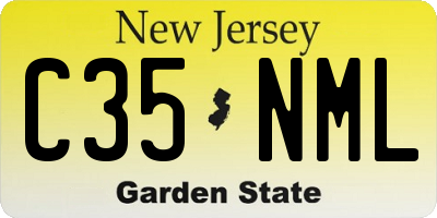 NJ license plate C35NML