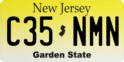 NJ license plate C35NMN