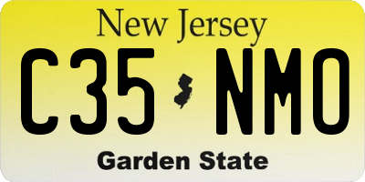 NJ license plate C35NMO
