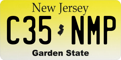 NJ license plate C35NMP