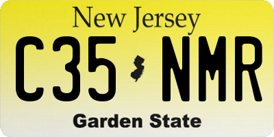NJ license plate C35NMR