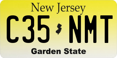 NJ license plate C35NMT
