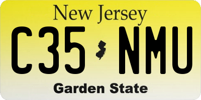 NJ license plate C35NMU