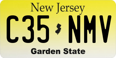 NJ license plate C35NMV