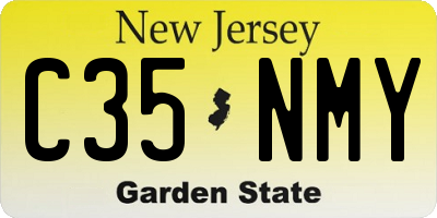 NJ license plate C35NMY