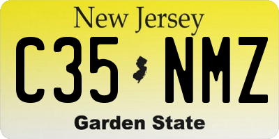 NJ license plate C35NMZ