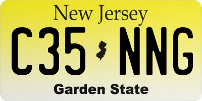 NJ license plate C35NNG