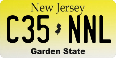NJ license plate C35NNL