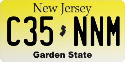 NJ license plate C35NNM