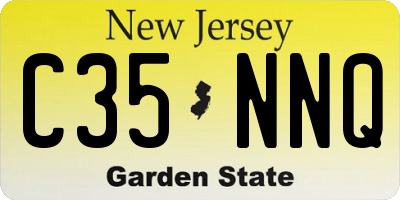 NJ license plate C35NNQ