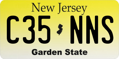 NJ license plate C35NNS