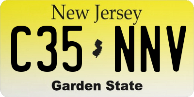 NJ license plate C35NNV