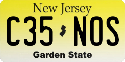 NJ license plate C35NOS