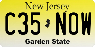 NJ license plate C35NOW