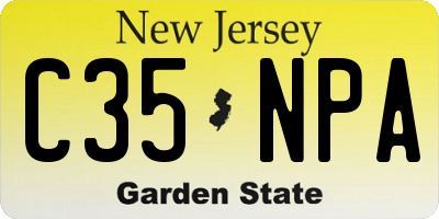 NJ license plate C35NPA