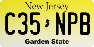 NJ license plate C35NPB