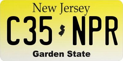 NJ license plate C35NPR