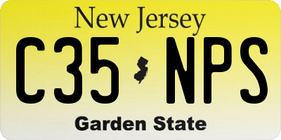 NJ license plate C35NPS