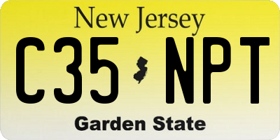 NJ license plate C35NPT
