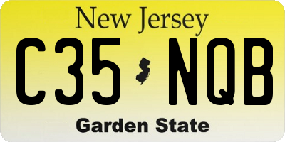 NJ license plate C35NQB