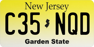 NJ license plate C35NQD