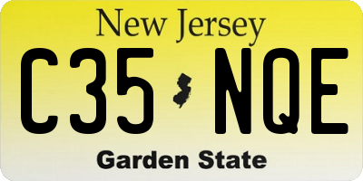 NJ license plate C35NQE