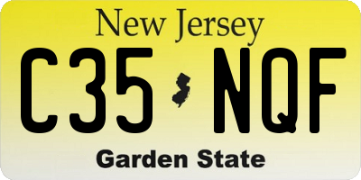 NJ license plate C35NQF