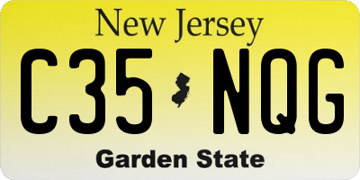 NJ license plate C35NQG