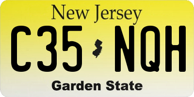 NJ license plate C35NQH