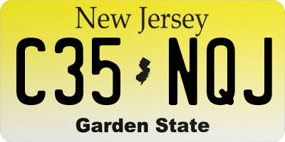 NJ license plate C35NQJ