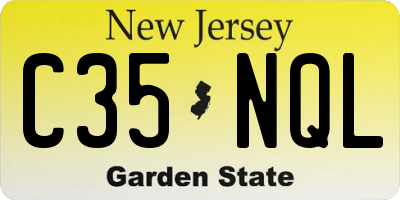 NJ license plate C35NQL