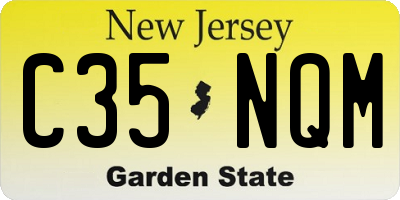 NJ license plate C35NQM